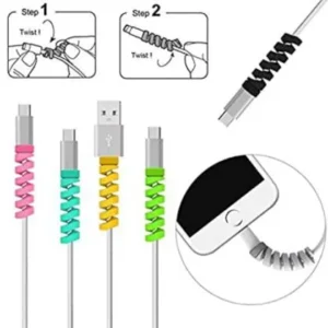 Spiral Silicone Cable Protectors (4-Pack)